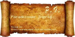 Paradeisser Ingrid névjegykártya